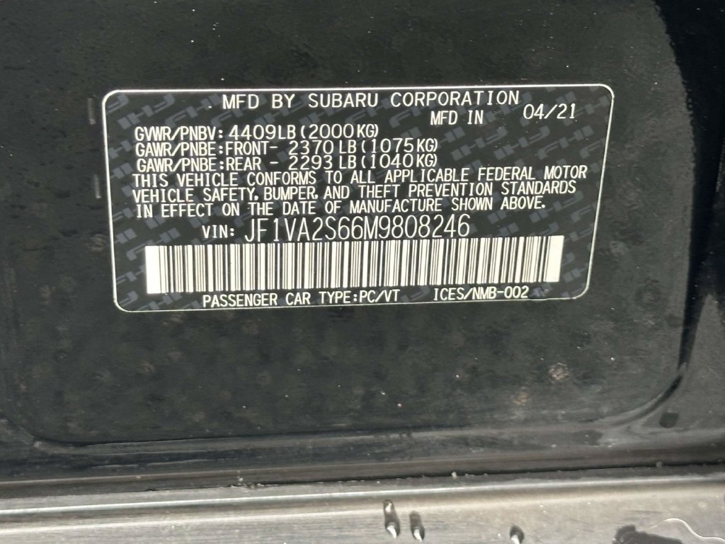 Used 2021 Subaru WRX STI w/ Popular Package #3 (IZT) AWD/4WD image 20