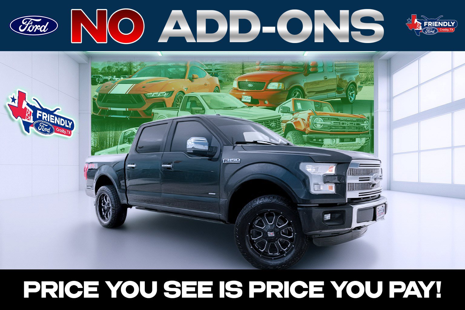 Used 2015 Ford F150 Platinum w/ Equipment Group 701A Luxury AWD/4WD image 1