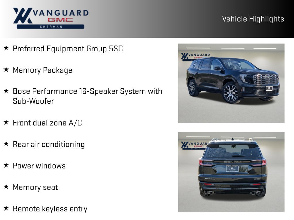 New 2027 GMC Acadia Denali Ultimate w/ LPO, Floor Liner Package FWD image 10
