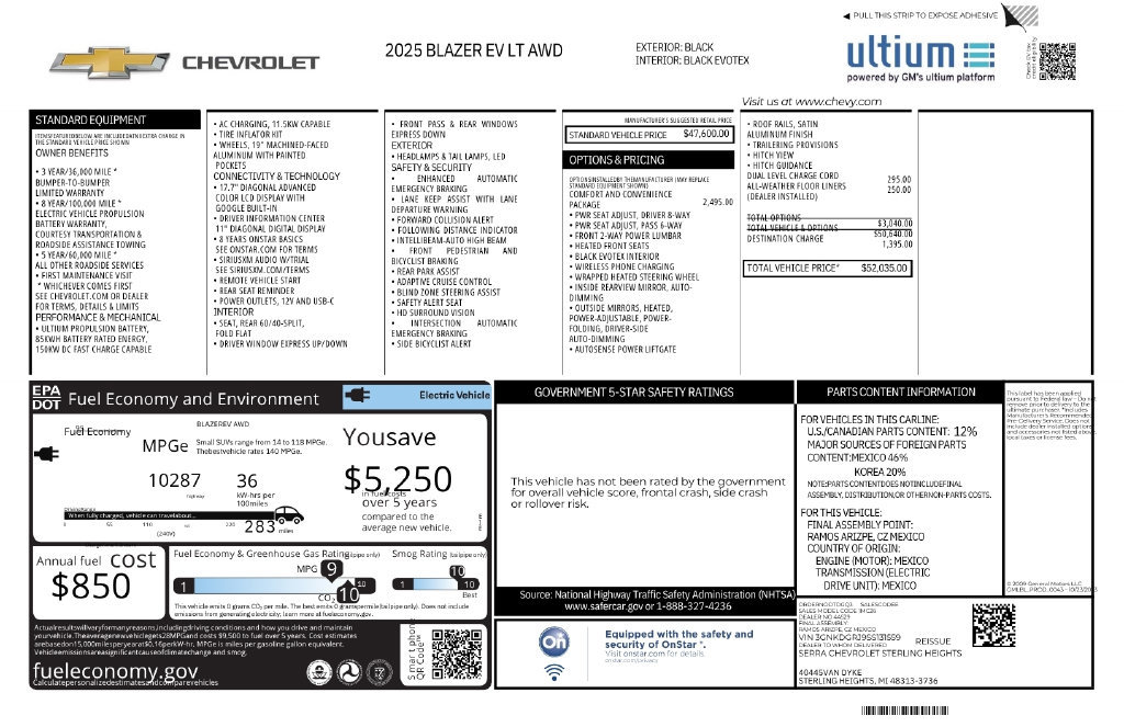 Used 2025 Chevrolet Blazer EV LT AWD/4WD image 12