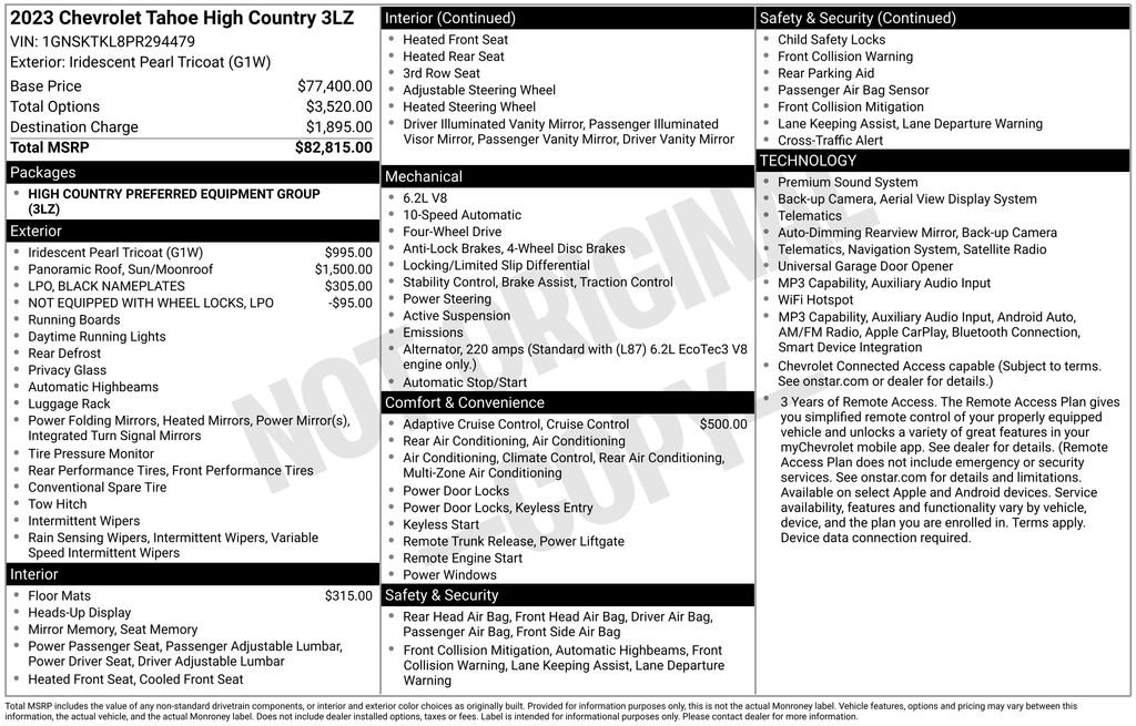 Used 2023 Chevrolet Tahoe High Country AWD/4WD image 4