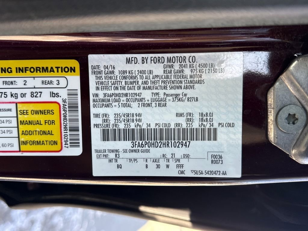 Used 2017 Ford Fusion SE w/ Fusion SE Technology Package image 30