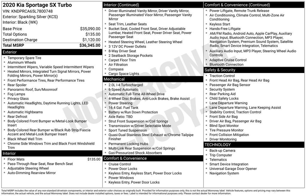 Used 2020 Kia Sportage SX image 13