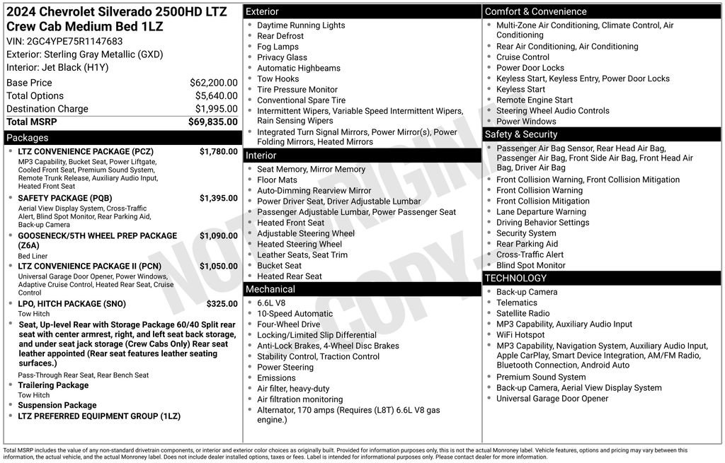 Used 2024 Chevrolet Silverado 2500 LTZ w/ LTZ Convenience Package AWD/4WD image 38