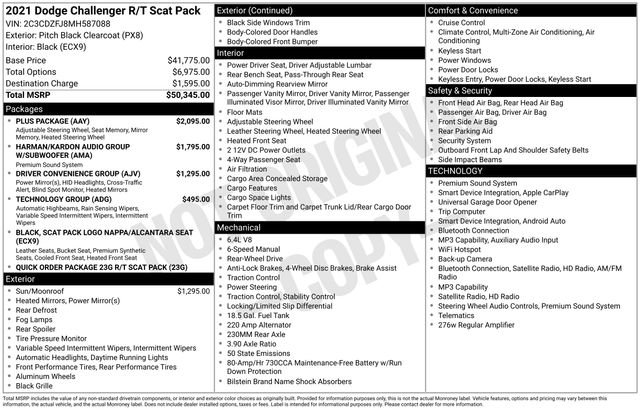 Used 2021 Dodge Challenger R/T Scat Pack w/ Plus Package RWD image 17