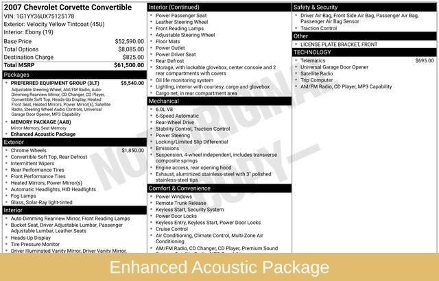 Used 2007 Chevrolet Corvette Base w/ Preferred Equipment Group image 6