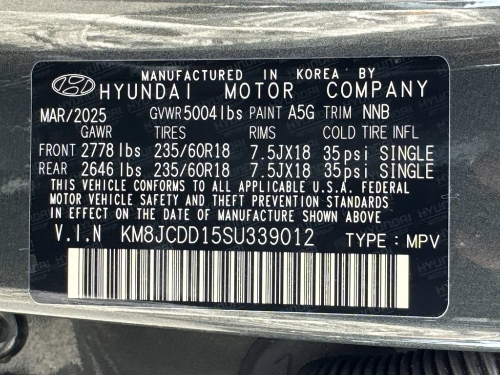 Certified 2025 Hyundai Tucson SEL AWD/4WD image 34