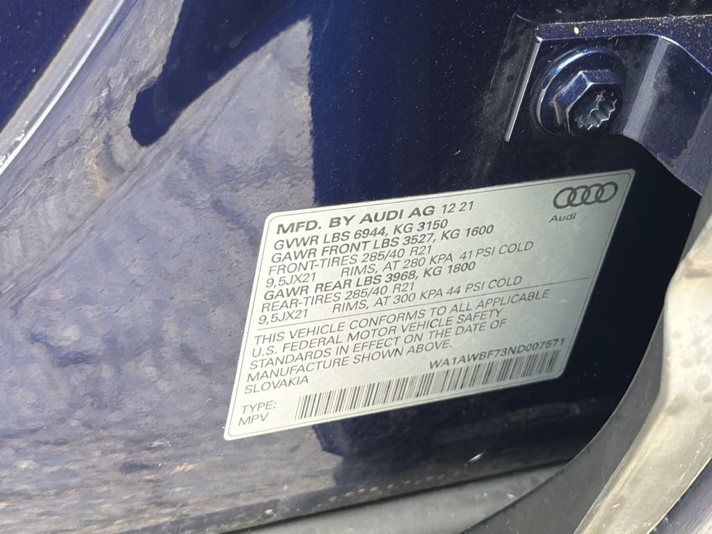 Used 2022 Audi SQ7 Premium Plus w/ SQ7 Executive Package AWD/4WD image 19