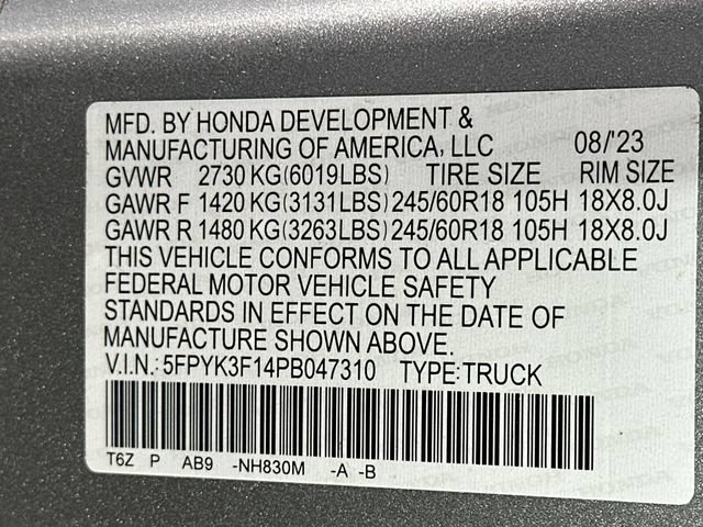 Certified 2023 Honda Ridgeline Sport image 31