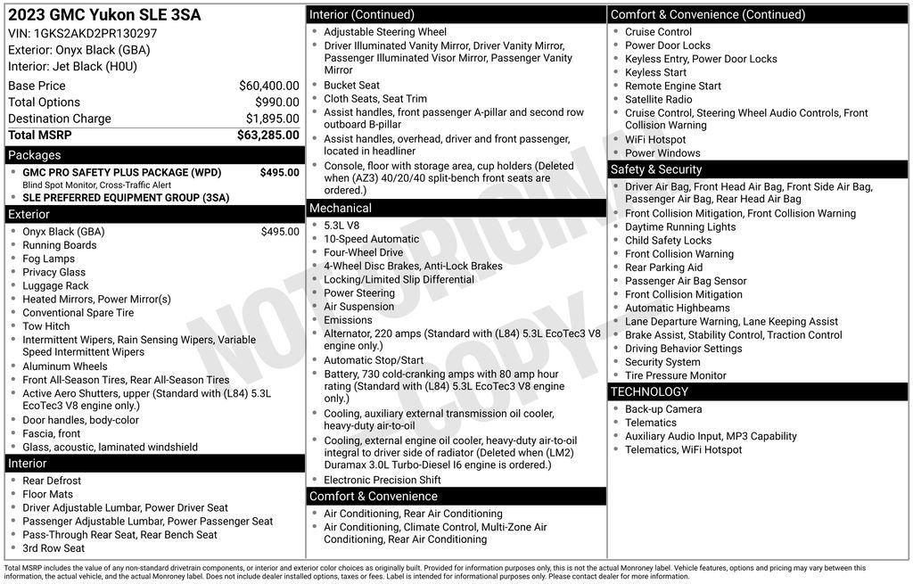 Certified 2023 GMC Yukon SLE w/ Gmc Pro Safety Plus Package AWD/4WD image 5