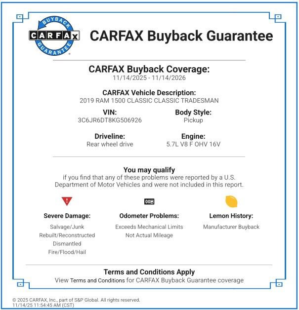 Used 2019 RAM 1500 Tradesman w/ Popular Equipment Group image 2