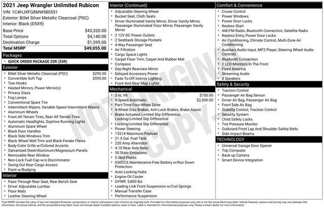 Used 2021 Jeep Wrangler Unlimited Rubicon image 7