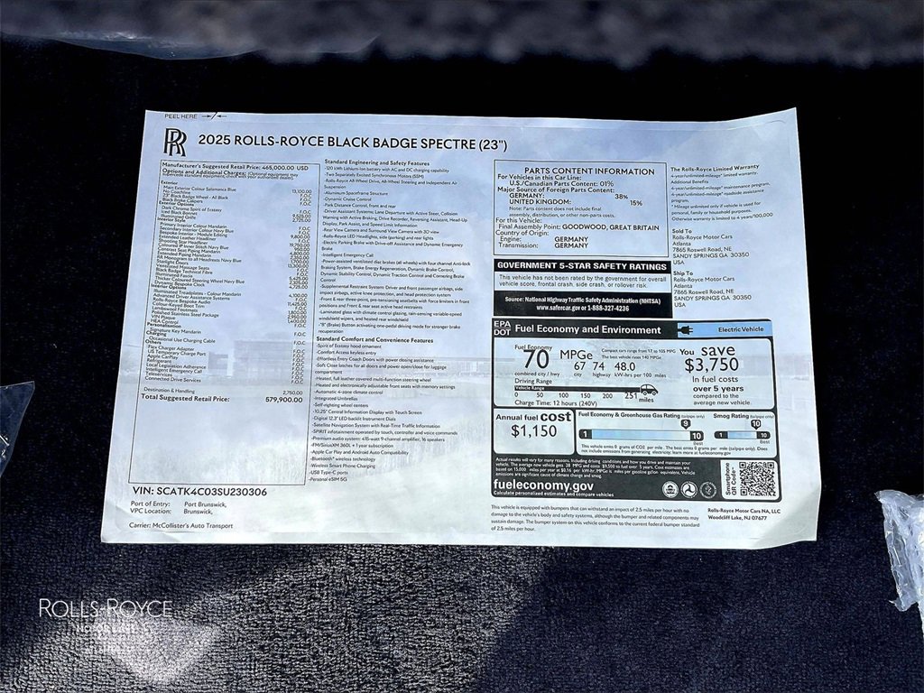 New 2025 Rolls-Royce Spectre Black Badge image 13