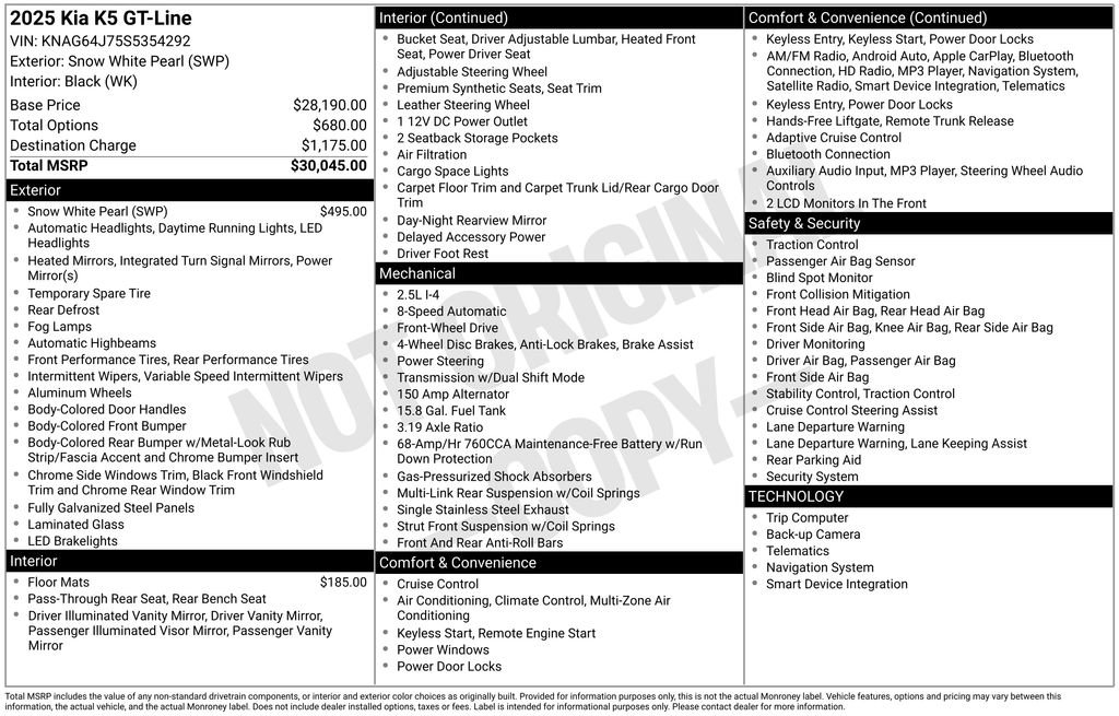 Used 2025 Kia K5 GT-Line image 5