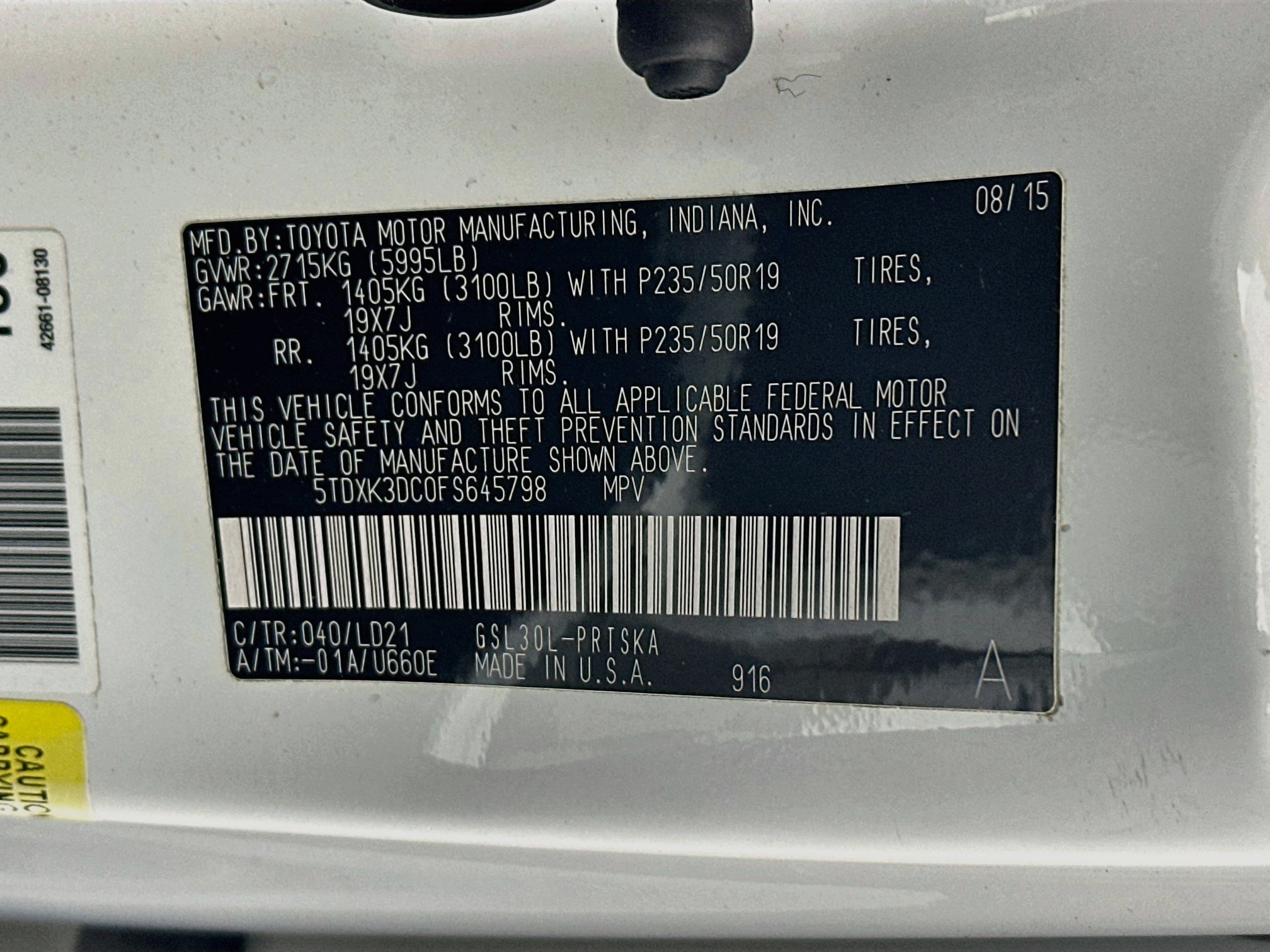 Used 2015 Toyota Sienna SE w/ SE Preferred Package FWD image 12