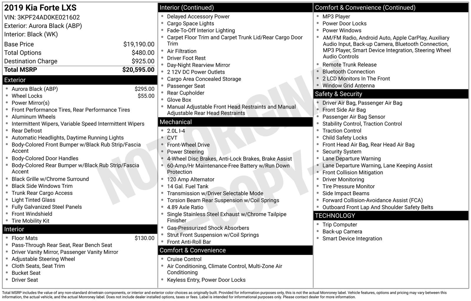 Used 2019 Kia Forte LXS image 6