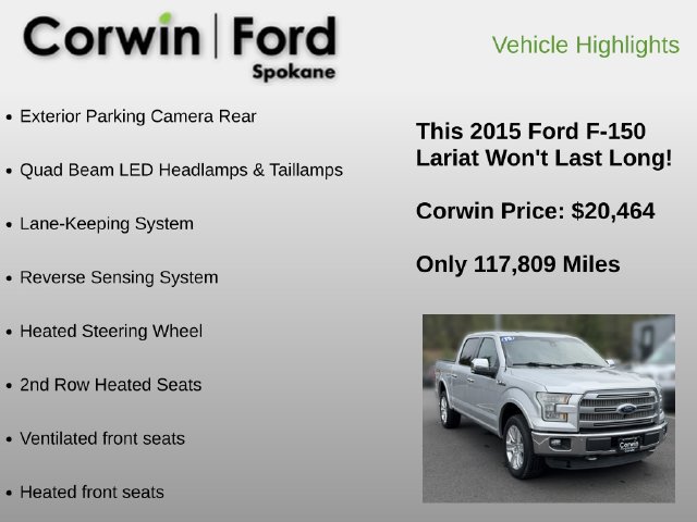 Used 2015 Ford F150 Lariat w/ Equipment Group 502A Luxury AWD/4WD image 30