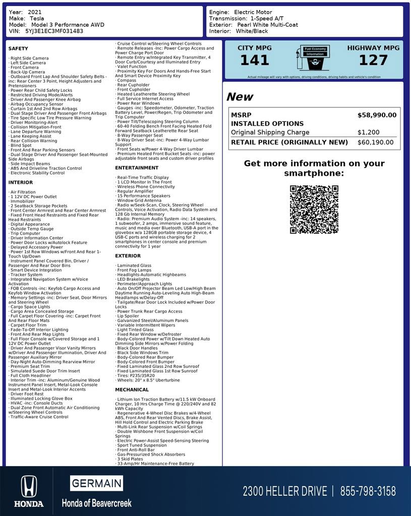 Used 2021 Tesla Model 3 Performance image 32