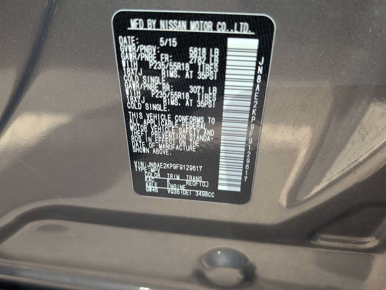 Used 2015 Nissan Quest SL FWD image 32