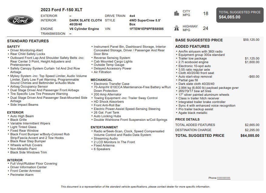 Used 2023 Ford F150 XLT w/ Trailer Tow Package AWD/4WD image 33