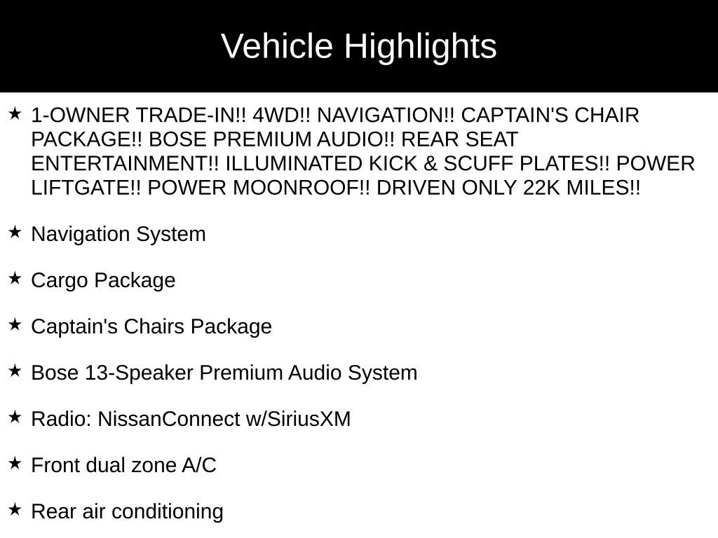 Used 2023 Nissan Armada Platinum w/ Captain's Chairs Package AWD/4WD image 34