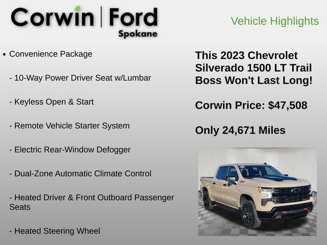 Used 2023 Chevrolet Silverado 1500 LT Trail Boss w/ Protection Package image 6
