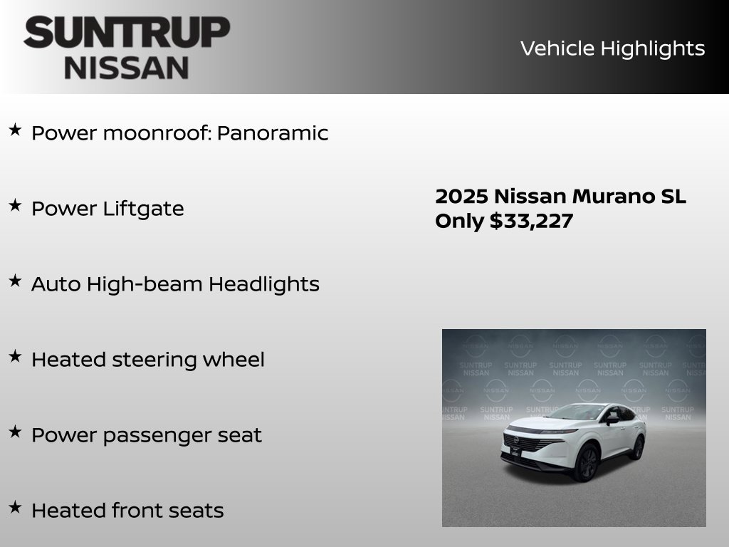 Certified 2025 Nissan Murano SL w/ Cargo Package AWD/4WD image 16