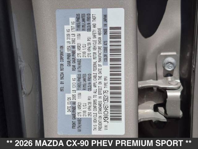 New 2026 MAZDA CX-90 Plug-In Hybrid w/Premium Sport AWD/4WD image 15