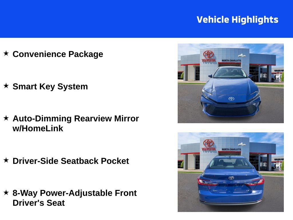 Used 2025 Toyota Camry LE w/ Convenience Package FWD image 4