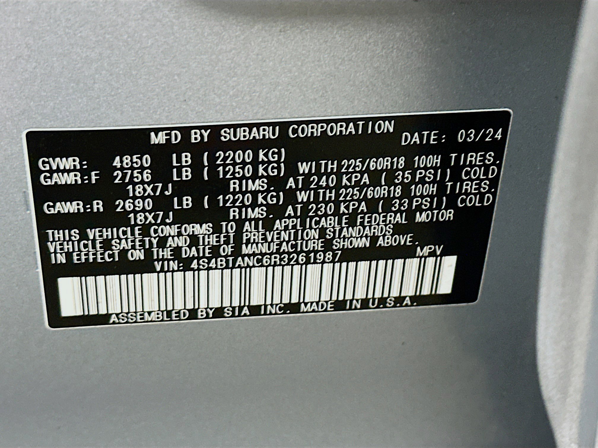 Used 2024 Subaru Outback Limited image 12