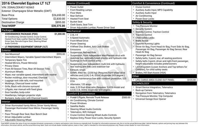 Used 2016 Chevrolet Equinox LT w/ Convenience Package FWD image 5