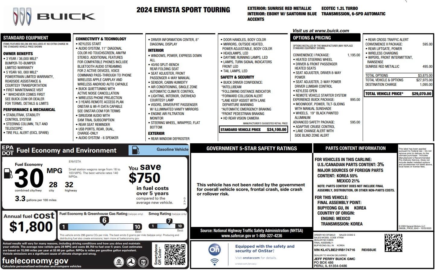 Used 2024 Buick Envista Sport Touring w/ Convenience I Package FWD image 38