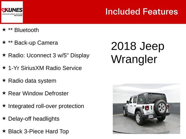 Certified 2018 Jeep Wrangler Unlimited Sport S AWD/4WD image 2