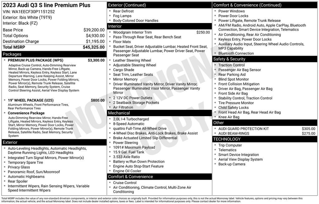 Certified 2023 Audi Q3 2.0T Premium Plus w/ Premium Plus Package AWD/4WD image 3