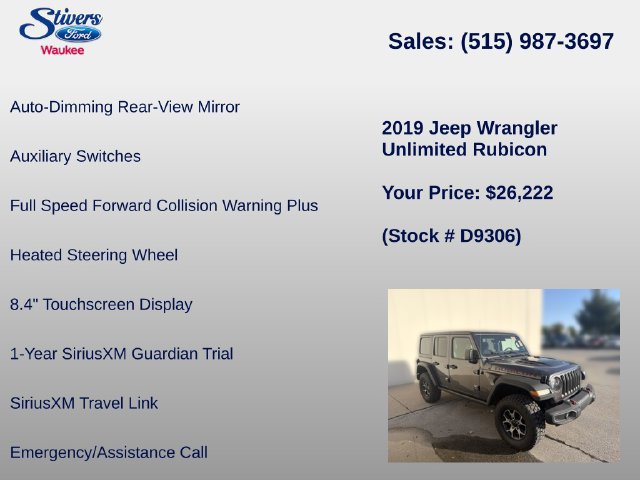 Used 2019 Jeep Wrangler Unlimited Rubicon AWD/4WD image 33