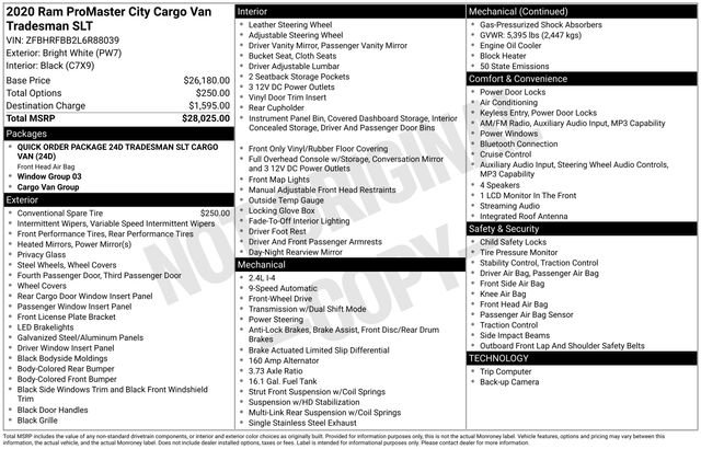 Used 2020 RAM ProMaster City Tradesman SLT FWD image 12