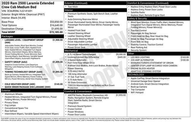 Used 2020 RAM 2500 Laramie image 28