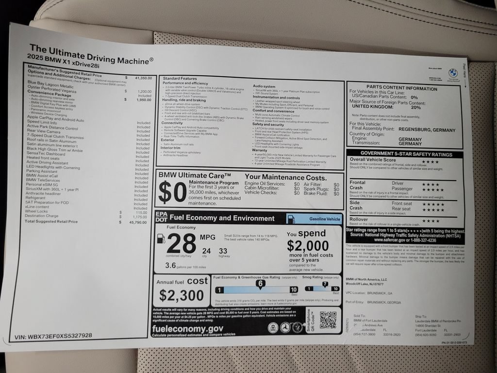 New 2025 BMW X1 xDrive28i w/ Convenience Package AWD/4WD image 14