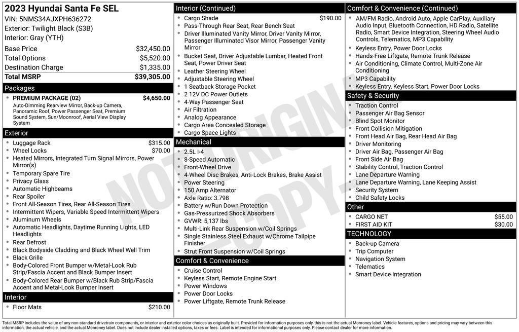 Certified 2023 Hyundai Santa Fe SEL w/ Premium Package image 34