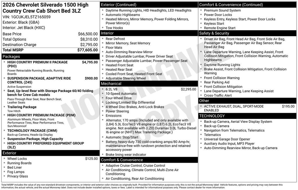 New 2026 Chevrolet Silverado 1500 High Country image 35