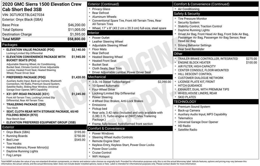 Used 2020 GMC Sierra 1500 Elevation w/ Elevation Value Package AWD/4WD image 33