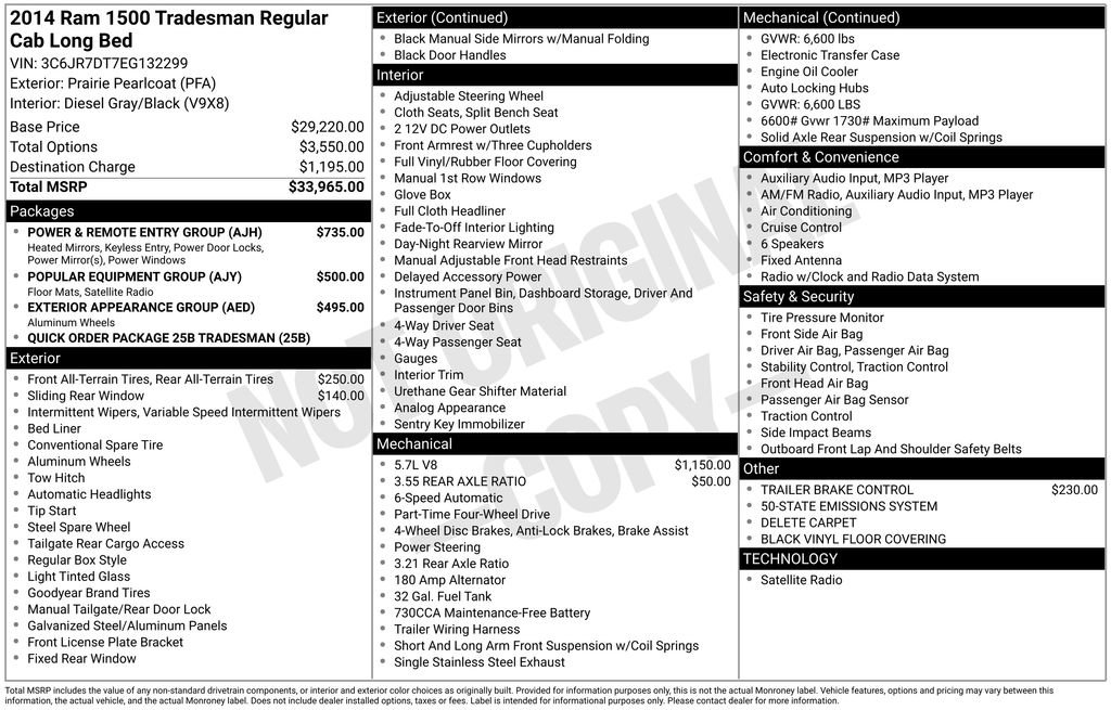 Used 2014 RAM 1500 Tradesman w/ Power & Remote Entry Group image 10