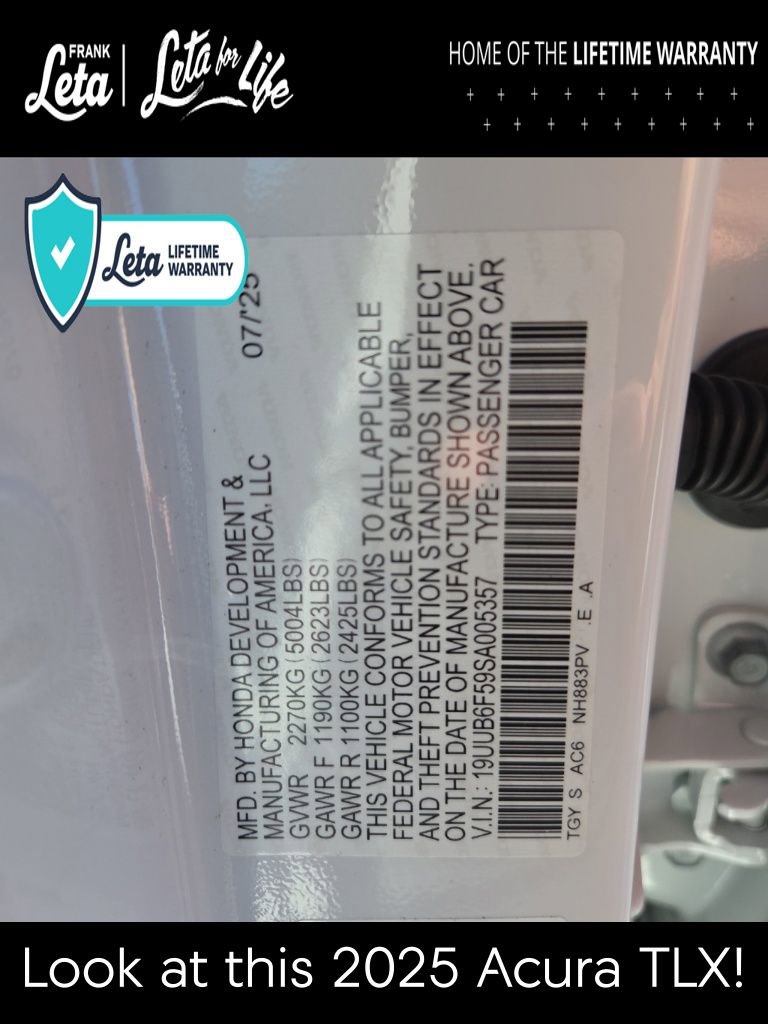 New 2025 Acura TLX SH-AWD w/ A-SPEC Pkg image 37