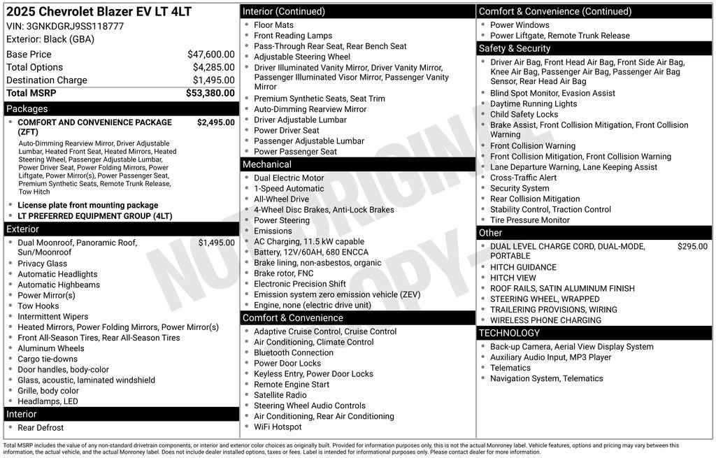 New 2025 Chevrolet Blazer EV LT AWD/4WD image 16