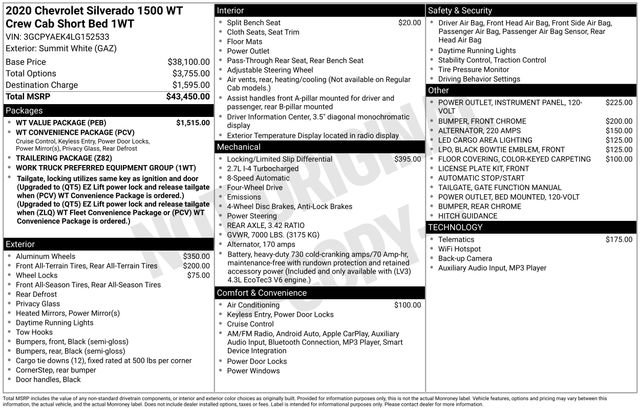 Used 2020 Chevrolet Silverado 1500 W/T w/ WT Value Package image 34