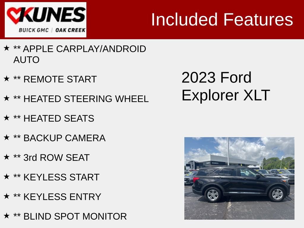 Used 2023 Ford Explorer XLT w/ Equipment Group 202A image 2