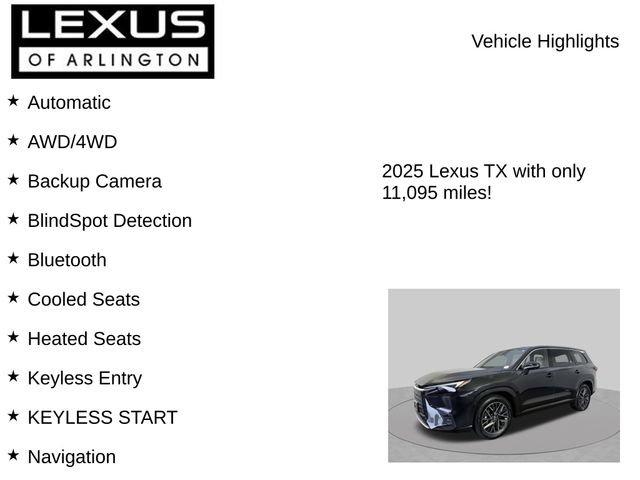 Certified 2025 Lexus TX 350 AWD w/ Technology Package image 7