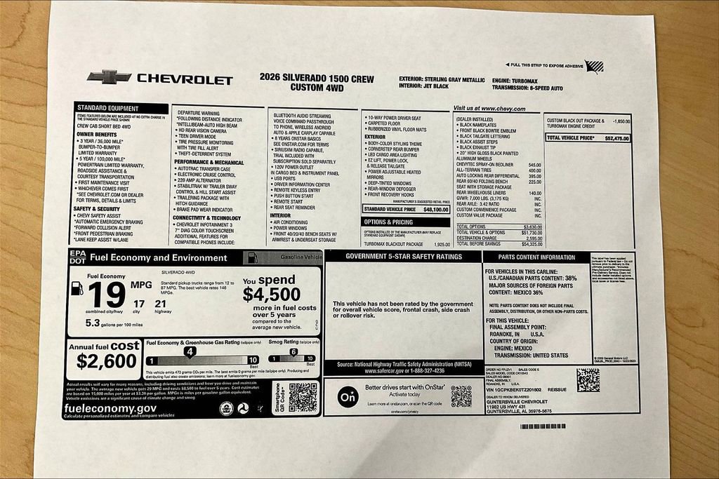 New 2026 Chevrolet Silverado 1500 Custom w/ Turbomax Blackout Package image 14