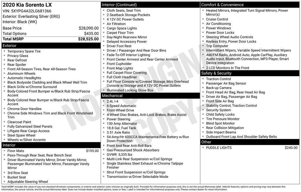 Used 2020 Kia Sorento LX image 21