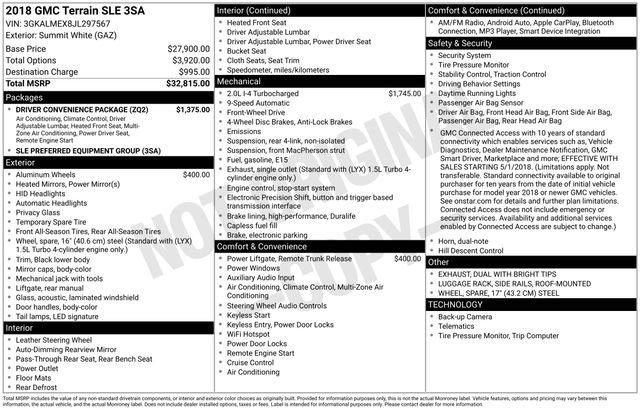 Used 2018 GMC Terrain SLE w/ Driver Convenience Package image 5